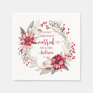 Servilleta De Papel Nuestra primera Navidad casada