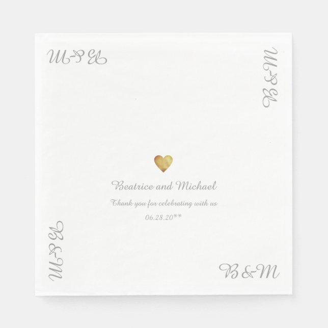 Servilleta De Papel Nuestra recepción de bodas (Anverso)