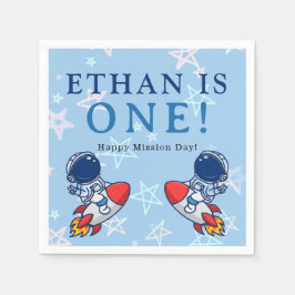 Servilleta De Papel ¡Nuestro Astronauta Se Convierte En Uno! Fiesta es