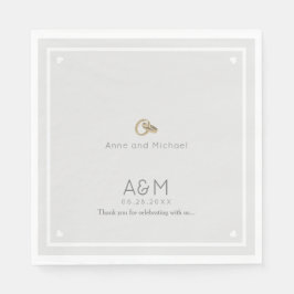 Servilleta De Papel Nuestro Boda fiesta de recepción gris pálido