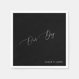 Servilleta De Papel Nuestro día Personalizado Boda Cocktail