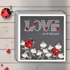 Servilleta De Papel Nuestro Pequeño Bug De Amor Chalkboard Baby Shower