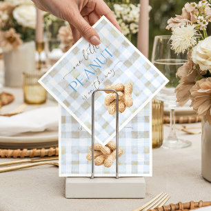 Servilleta De Papel Nuestro pequeño cacahuete Niño Azul Baby Shower de