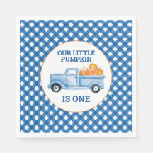 Nuestro pequeño camión azul Pumpkin por primera cu