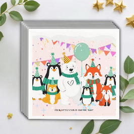 Servilleta De Papel Nuestro pequeño cubo | Baby Shower de animales del