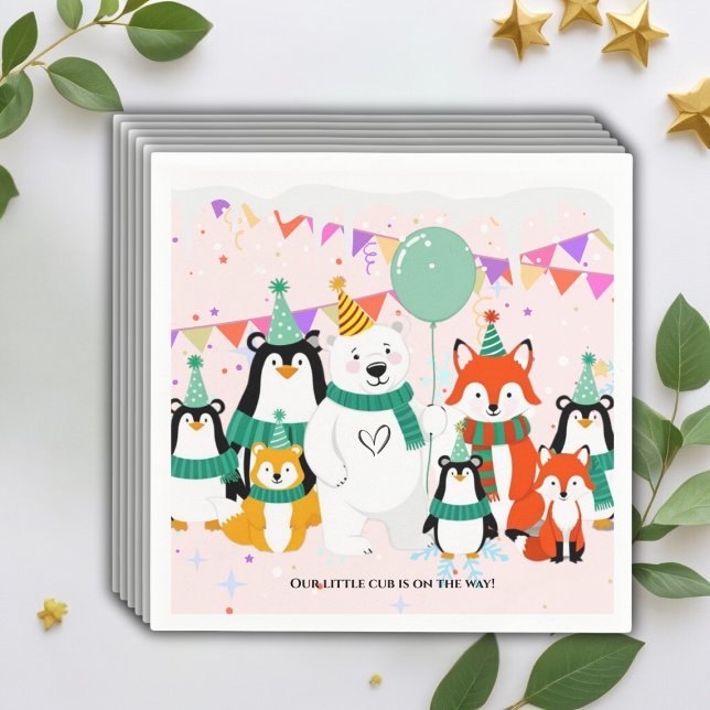 Servilleta De Papel Nuestro pequeño cubo | Baby Shower de animales del (Subido por el creador)