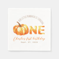 Nuestro pequeño cumpleaños de calabaza de otoño co