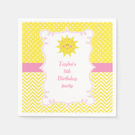 Servilleta De Papel Nuestro pequeño Cumpleaños Sunshine Gracias