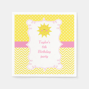 Servilleta De Papel Nuestro pequeño Cumpleaños Sunshine Gracias