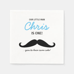 Servilleta De Papel ¡Nuestro pequeño hombre es uno! Mustache que tenga