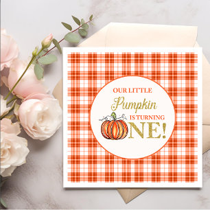 Servilleta De Papel Nuestro pequeño hueco floral de calabaza primer cu