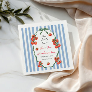 Servilleta De Papel Nuestro pequeño jardín de tomates cumple dos años