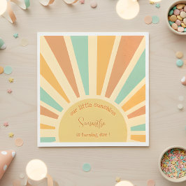 Servilleta De Papel nuestro pequeño sol gran sol con los rayos cumplea