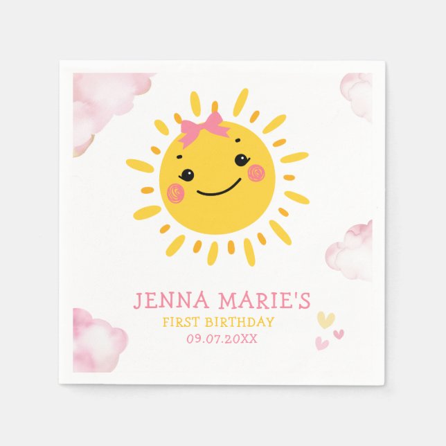 SERVILLETA DE PAPEL NUESTRO PEQUEÑO SOL SE ESTÁ VOLVIENDO UNO (Anverso)