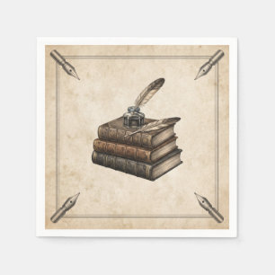 Servilleta De Papel Nuestros Libros de Literatura Vintage para el Próx