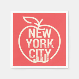 Servilleta De Papel NUEVA YORK CITY Modern Big Apple Red