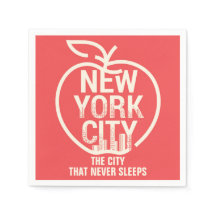 Nueva York Gran Apple Rojo Moderno
