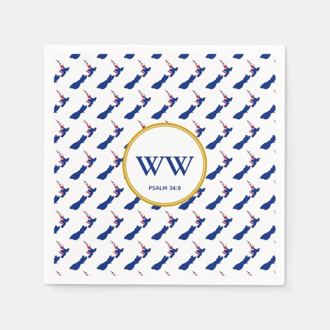 Servilleta De Papel NUEVA ZELANDIA Celebración Fiesta del Patrimonio d (Anverso)