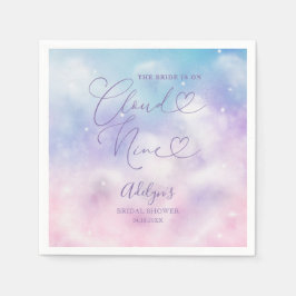 Servilleta De Papel Nueve cuevas rosa y morado de ducha de novia en el