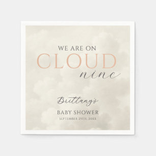 Servilleta De Papel Nueve nubes blancas Baby Shower
