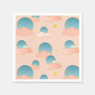Servilleta De Papel Nueve vibraciones en la nube