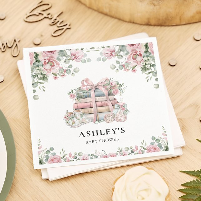 Servilleta De Papel Nuevo capítulo: Baby Shower de floral de arco rosa (Subido por el creador)