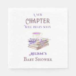 Servilleta De Papel Nuevo capítulo Begin Lavender Brunch Book Baby Sho