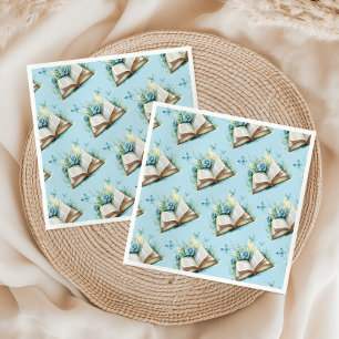 Servilleta De Papel Nuevo capítulo comienza niño azul brunch libro bab