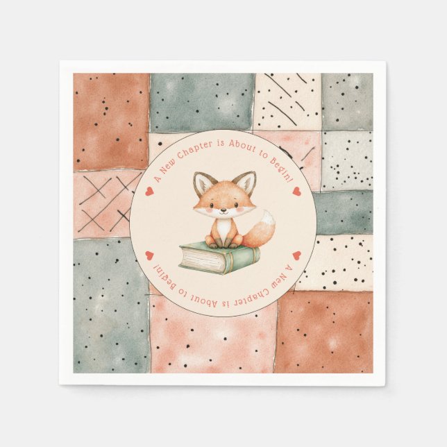 Servilleta De Papel Nuevo capítulo inicia Baby Shower de storybook (Anverso)
