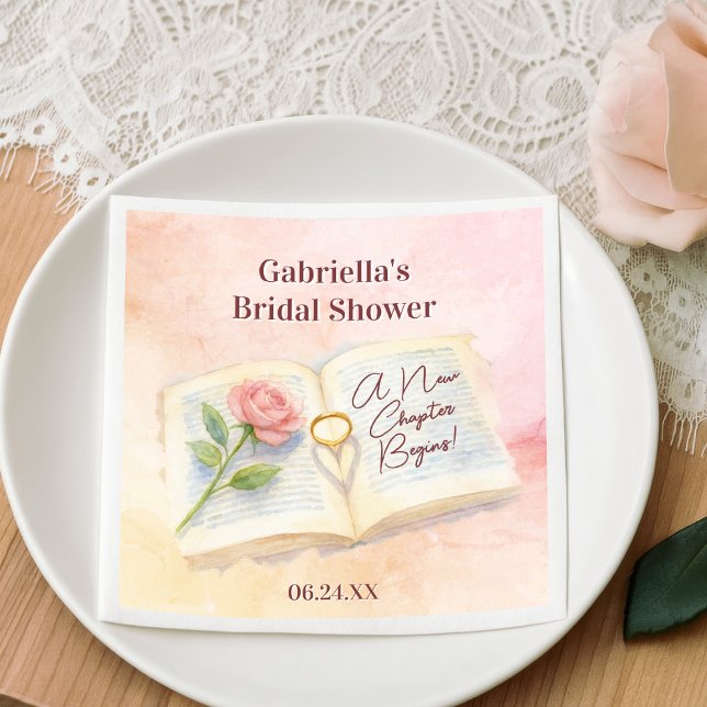 Servilleta De Papel Nuevo capítulo: Libro rosa rosado y ducha de novia (Subido por el creador)