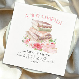 Servilleta De Papel Nuevo capítulo | Té y libros acuarela Ducha de nov