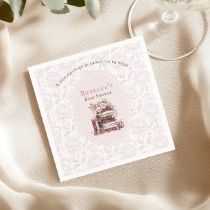 Servilleta De Papel Nuevo capítulo viejos libros baby shower rosa páli