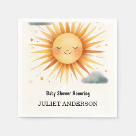 Servilleta De Papel Nuevo chico Rosa Único Cielo Nublado Sunshine Baby