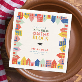 Servilleta De Papel Nuevo Grado En El Partido De Graduación En Bloque