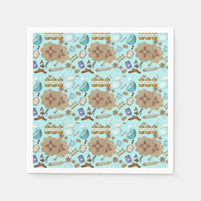 Servilleta De Papel Nuevo México Biscochito Cookies Zia Sun (Anverso)