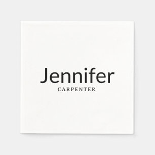 Servilleta De Papel Nuevo nombre para agregar minimalista elegante y p