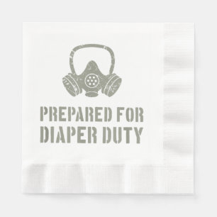 Servilleta De Papel Nuevo Padre Preparado Para Diaper Duty Funny