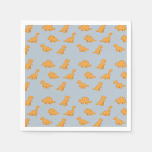 Servilleta De Papel Nugget de Pollo de Dinosaurio Azul Gris Suave para