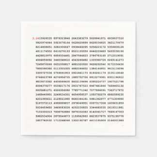 Servilleta De Papel Número De Pi De 1000 Primeros Dígitos | Símbolo ma