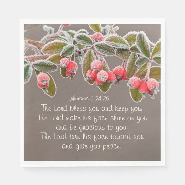 Servilleta De Papel Números 6 24-26 El Señor os bendiga y os guarde (Anverso)