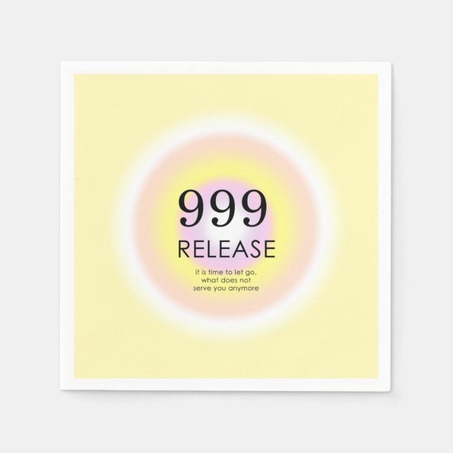 Servilleta De Papel Números ángeles modernos Numerología significa 999 (Anverso)