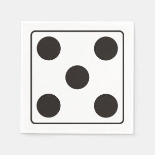 Servilleta De Papel Números de los DADOS de las pipas 5 + su backgr.