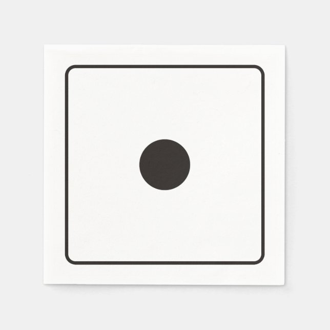 Servilleta De Papel Números DICE de pips 1 + su backgr. (Anverso)