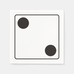 Servilleta De Papel Números DICE de pips 2 + su backgr.