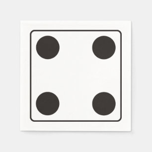Servilleta De Papel Números DICE de pips 4 + su backgr.