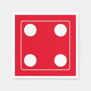 Servilleta De Papel Números DICE de pips blanco 4 + tu trasero.