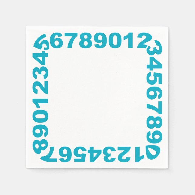 Servilleta De Papel Números Nápoles de marco (Anverso)