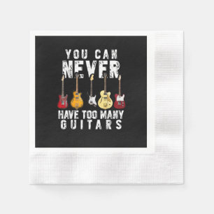 Servilleta De Papel Nunca Puedes Tener Demasiadas Guitarras Música Div