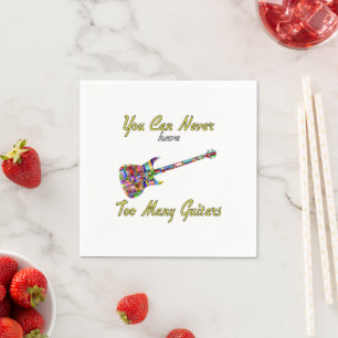 Servilleta De Papel Nunca Se Puede Tener Demasiados Guitars - Colorido