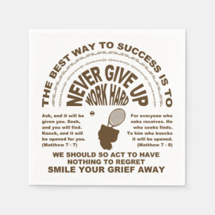 Servilleta De Papel Nunca se rindan (tenis)